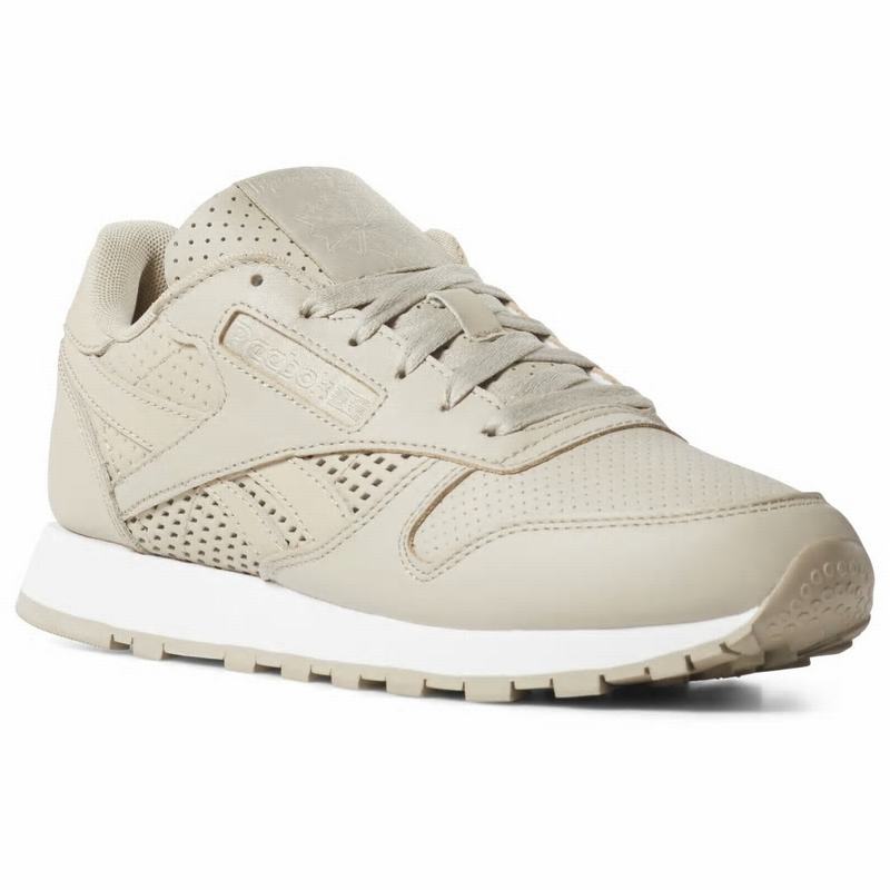 Tenisi Reebok Classic Leather Dama Bej Romania CM5237LP